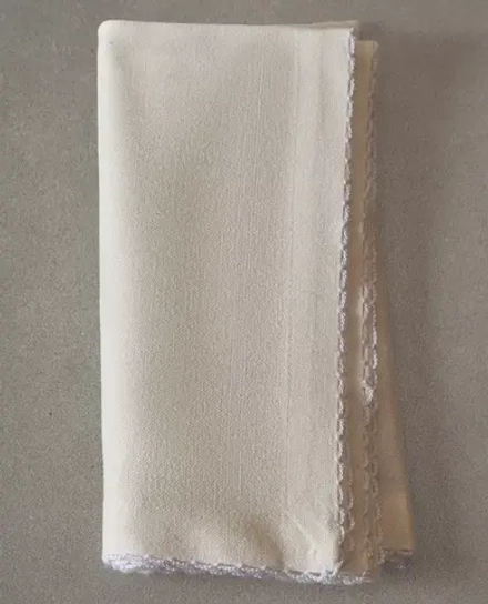ZARA HOME САЛФЕТКИ С ФЕСТОНАМИ (НАБОР ИЗ 2 ШТ.), БЕЛЫЙ