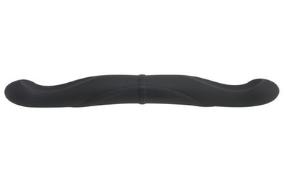 Черный двухголовый фаллоимитатор, 33 см