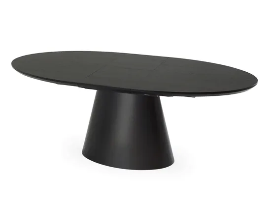 Обеденный стол Black Wood раздвижной черный МДФ 160-200