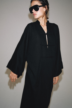 ZARA ПЛАТЬЕ-ТУНИКА С НАВЕСНЫМИ ПЕТЛЯМИ — ZW COLLECTION, ЧЕРНЫЙ