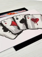 Наклейка - Карты Четыре туза