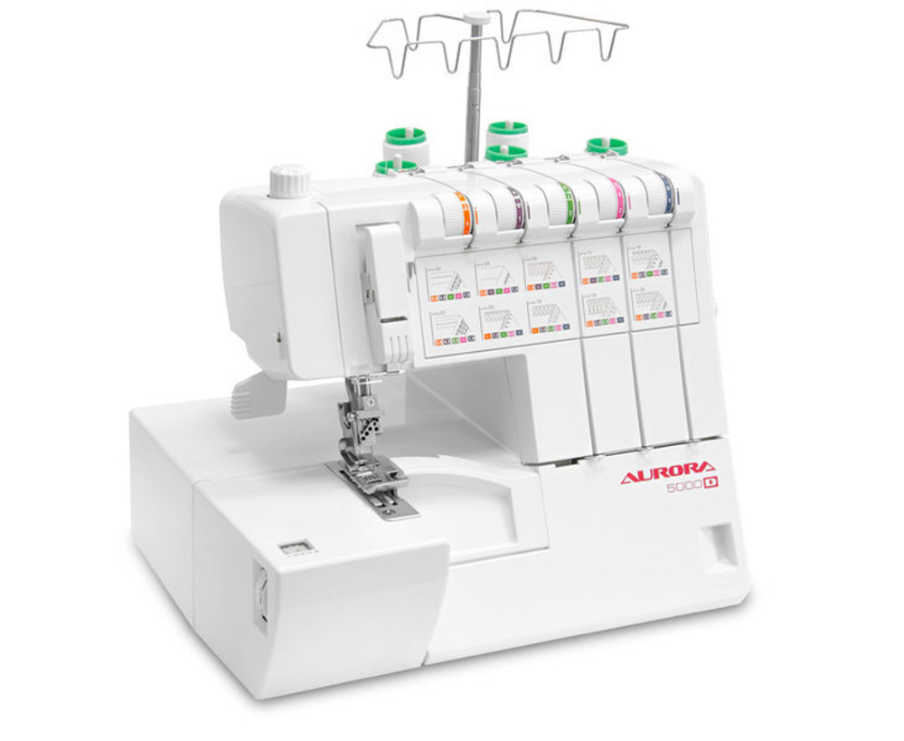 Коверлок Aurora 5000D / 5-ти ниточный / цепной стежок