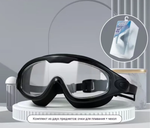Очки для плавания, черная маска
