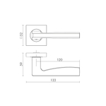 Ручка раздельная K.KM52.ROCK (ROCK KM) GR-23 графит