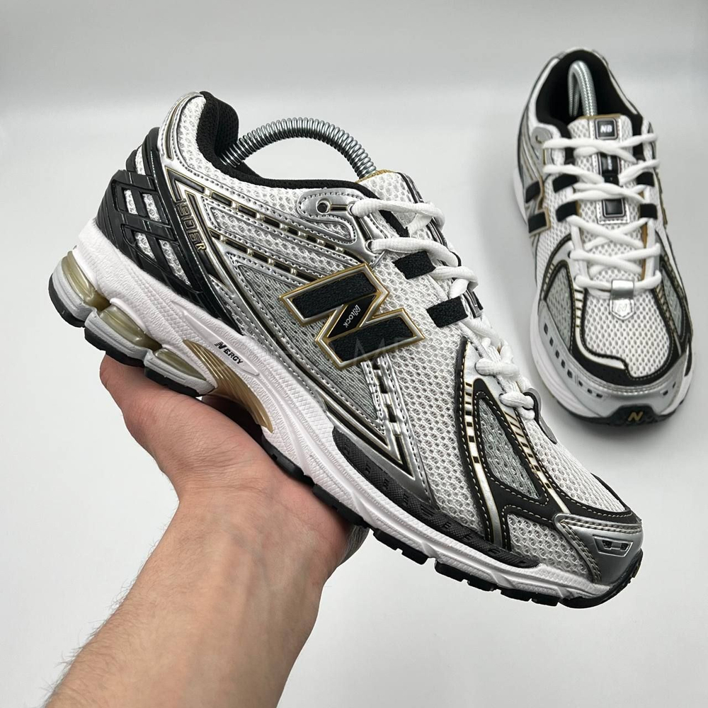 New Balance R White Metallic Gold