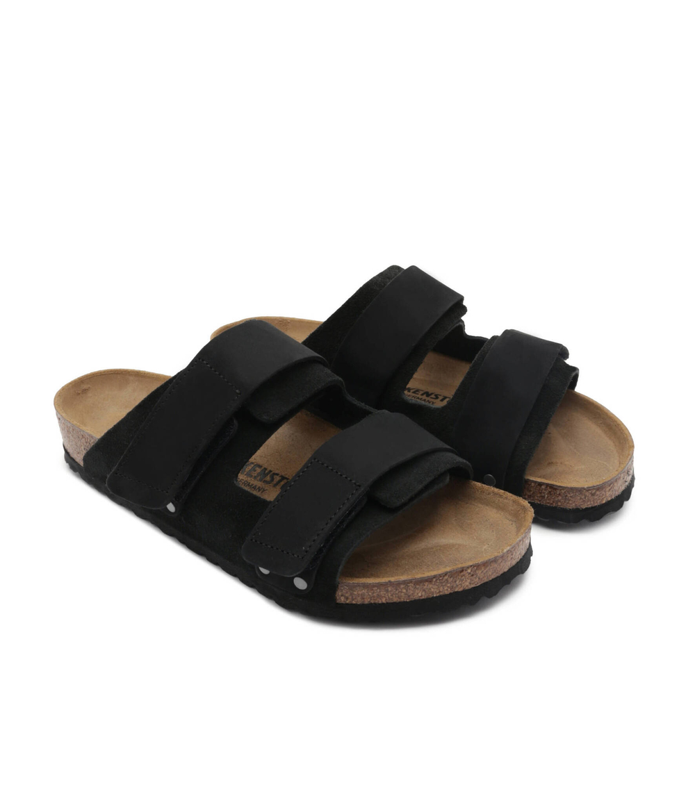 Шлепанцы кожаные uji vl nu black Birkenstock - черный(1024810)