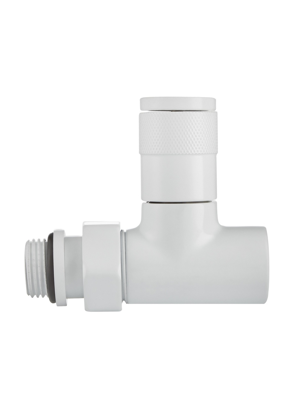 Набор дизайн-вентилей Royal Thermo PIANO, прямой (белый) 1/2"