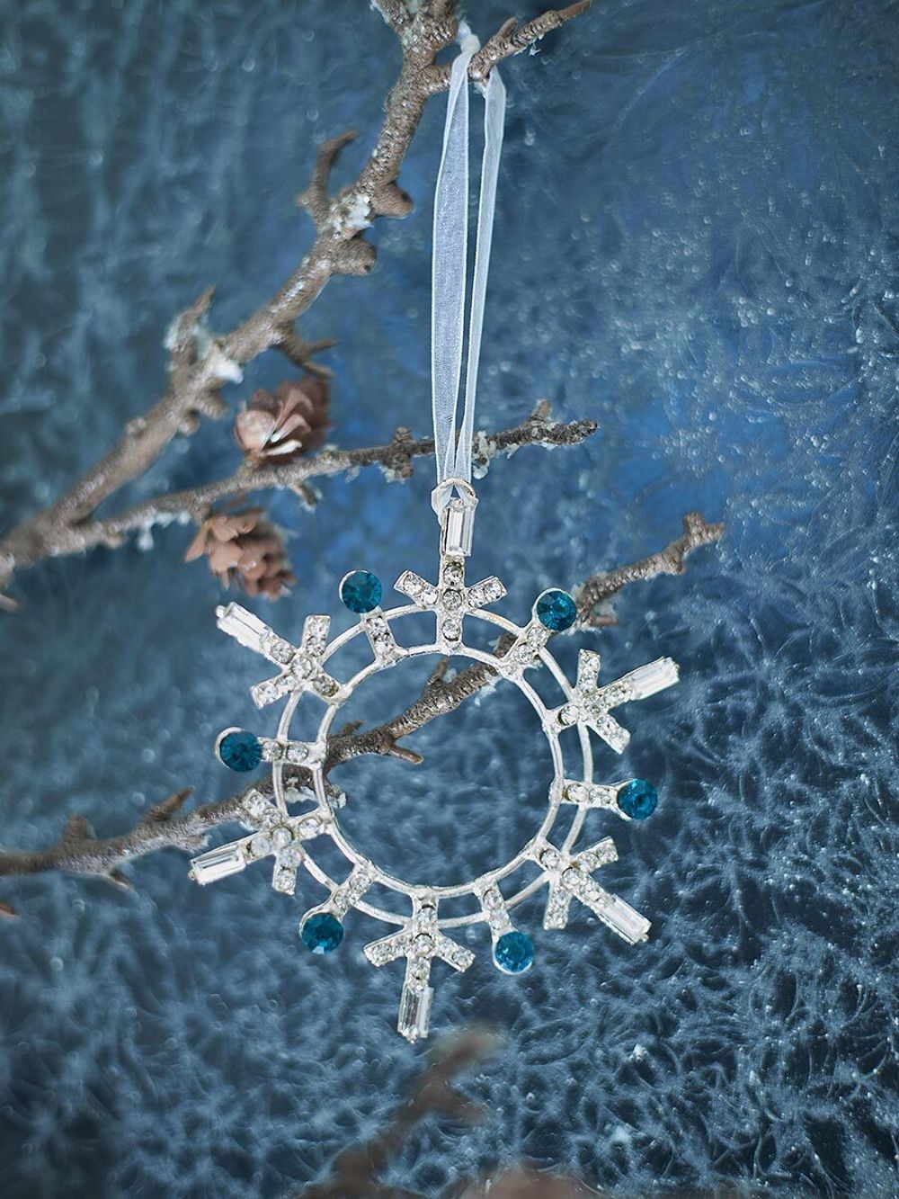 Набор елочных украшений Christmas diamonds из коллекции New Year Essential, 4 шт.