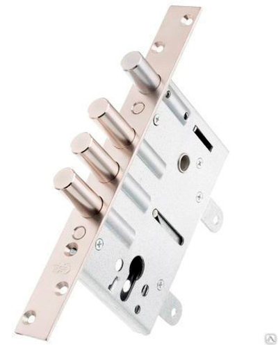 Замок Ритка врезной ЗВ-ФРМ цил.3 риг. + задв. никель (ЗВ-ФРМ-001 КРИТ)