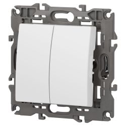 Выключатель ЭРА Elegance 14-1104-01 двойной 10АХ-250В IP20 белый