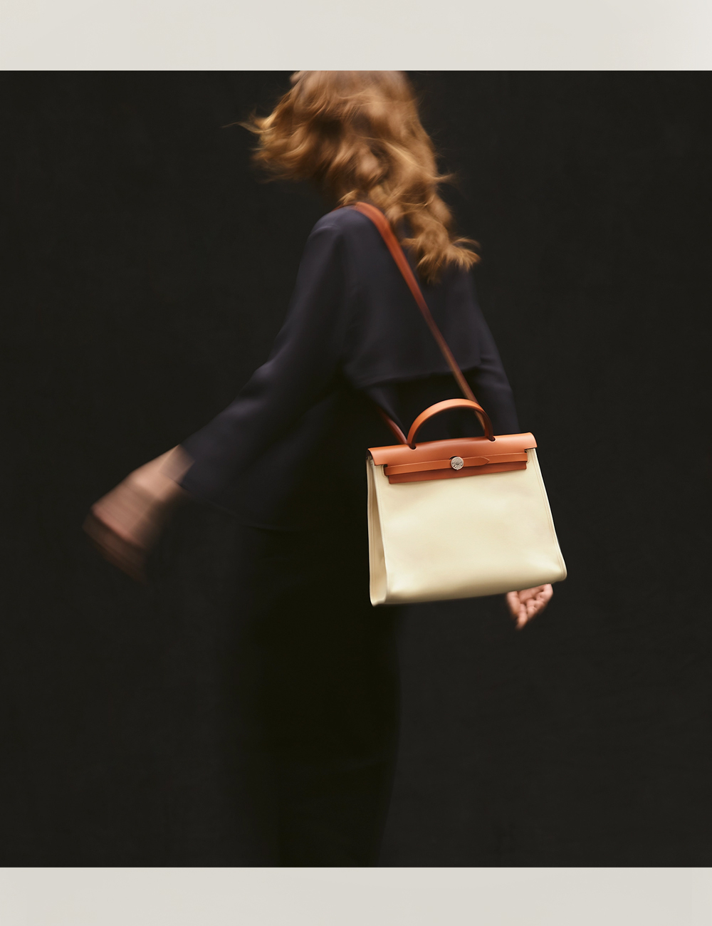 Сумка Hermes Herbag Zip 31 Hobnailed "noir / écru"