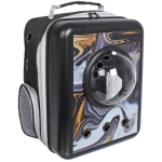 Рюкзак - переноска для животных «СТИЛЬНЫЙ БРО», цвет черный, 32*17*42/до13кг (Пакет и Лейбл)