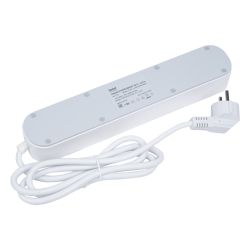 P-GCL4-1.8 A201-UC-WF WHITE Умный сетевой фильтр Wi-Fi. 1.8м Пвс 3х1.5. 4 гнезда. с-з. 2USB+Type-C 5В. 3A. 16A. До 3680Вт. Голосовое управление+приложение UnielSmart. TM Uniel