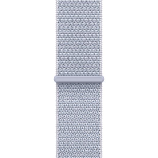 Apple Watch SE 2024, 44 мм, корпус из алюминия серебристого цвета, спортивный браслет дымчато-голубого цвета