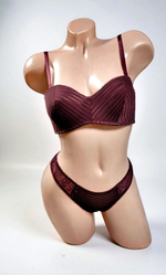 Комплект нижнего белья, размер 75B, цвет коричневый