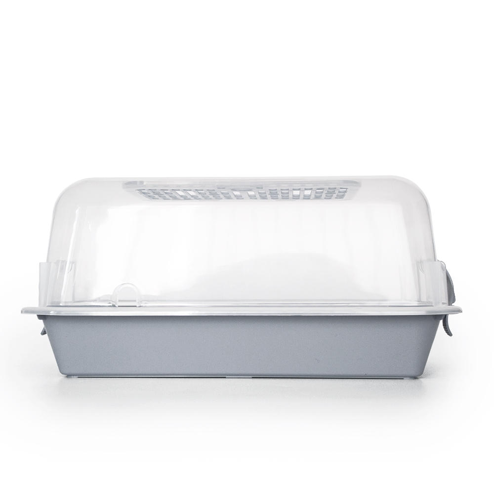 Zooexpress террариум (дюна) полупрозрачный - серый - S (33х24х15 см)