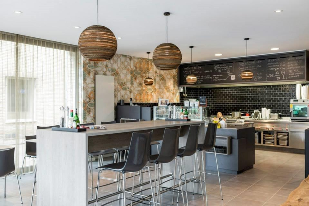 Стул полубарный пластиковый Scab Design Zebra Technopolymer, хром, антрацит