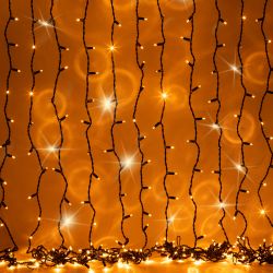 Гирлянда ЭРА ERAPS-Z светодиодная новогодняя занавес 2*3 м желтая 600 LED