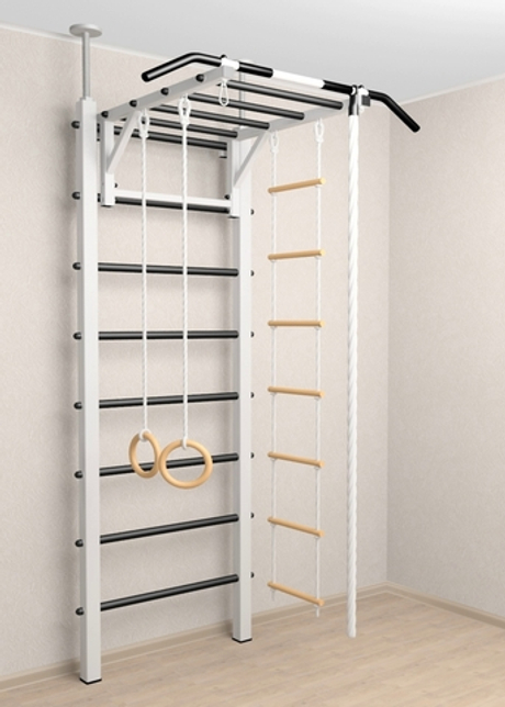 Шведская стенка Sv Sport враспор (Турник рукоход/Канат/Кольца/Лестница)