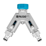 Разветвитель двухканальный, с внутренней резьбой 3/4",алюминий, LUXE Palisad