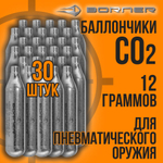 Баллончик СО2 12гр-12шт+Шарики 4,5мм-1000шт/ BORNER/ Набор для пневматики.
