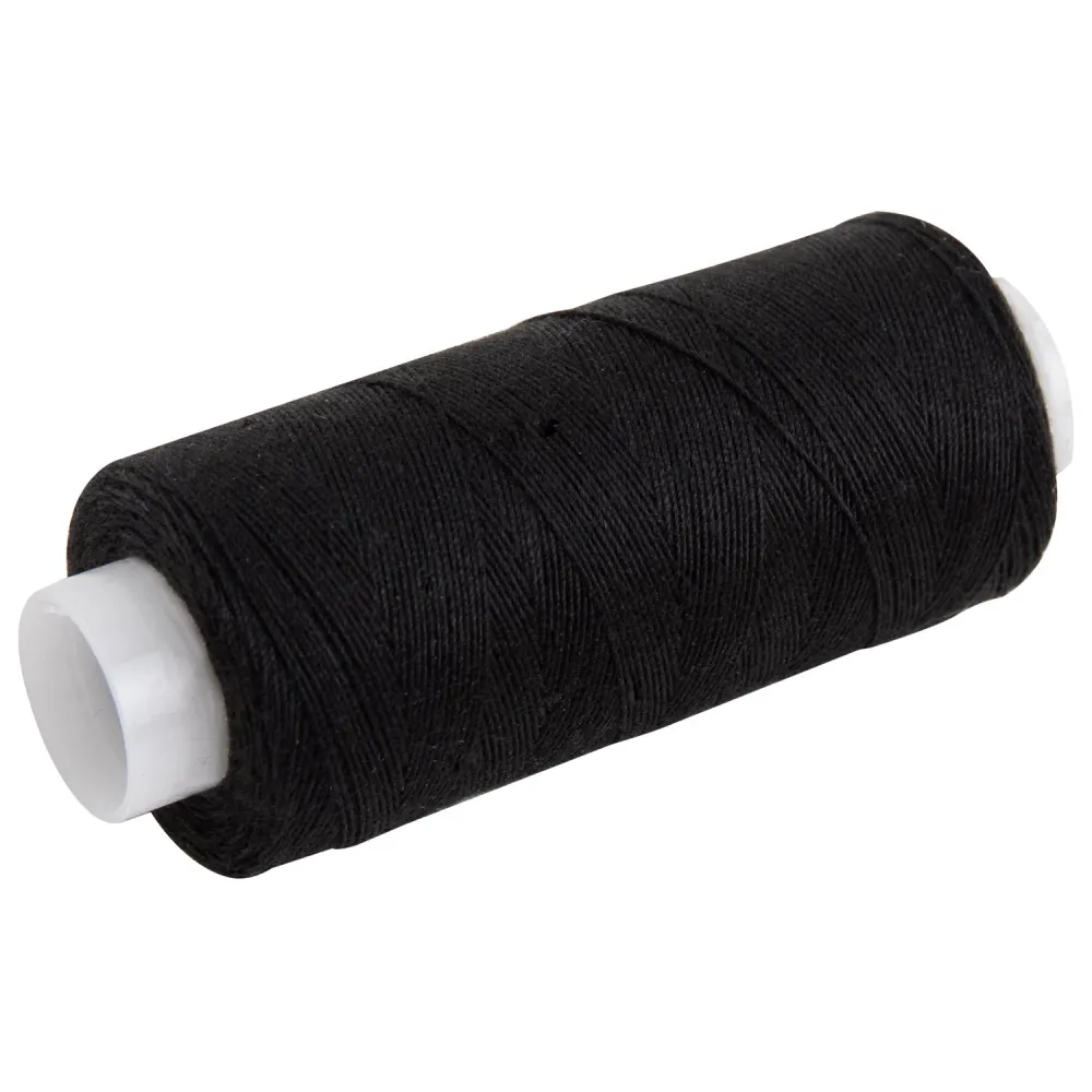 Нитки швейные 45 ЛЛ, 150 м, полиэстер, НАБОР 10 штук, 5 белых / 5 черных, DEVELIA (Девелиа), 609619