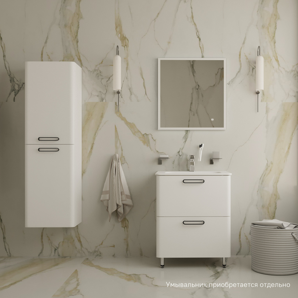 Тумба напольная IDDIS Brick, белая, 60 см, BRI60WFi95