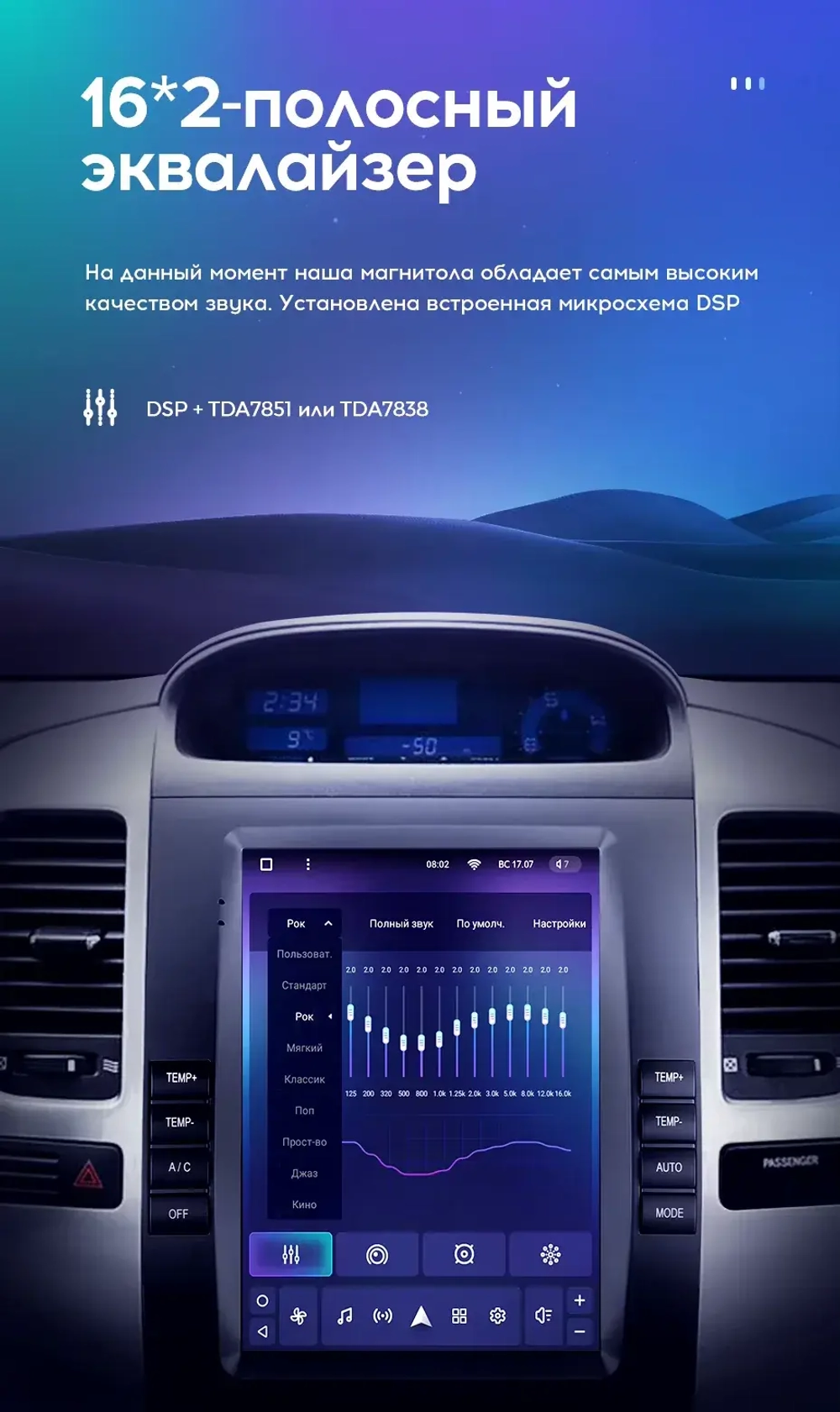 Магнитола для Lexus GX470 J120, Toyota Land Cruiser Prado 120 (климат на ШГУ) - Teyes TPRO 2 монитор 9.7" в стиле "Тесла" на Android 10, 4G SIM-слот