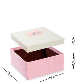 WF-30-A Набор коробок из 3шт «Прямоугольник» цв.розов./крем.