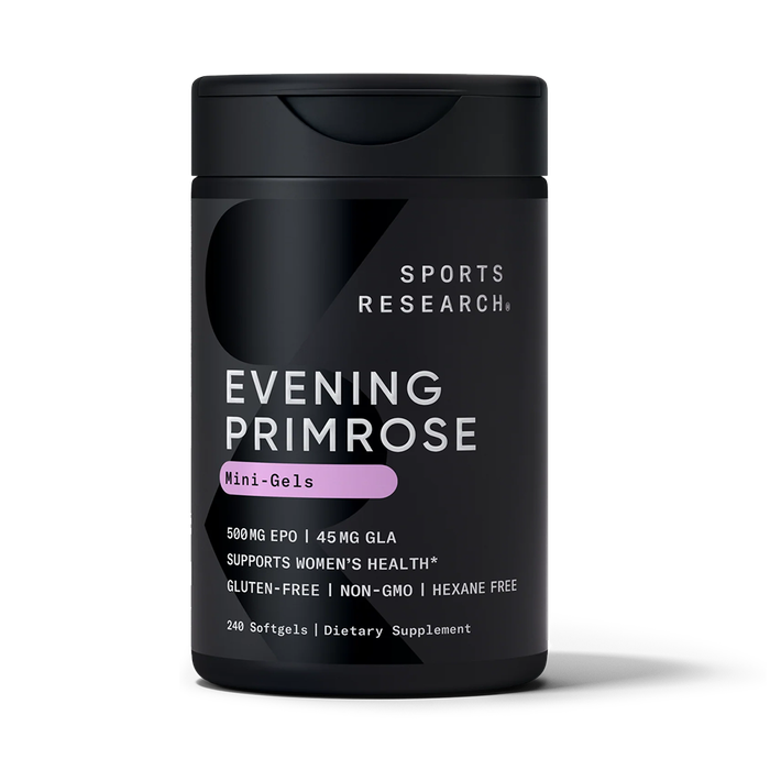 Масло примулы вечерней 500 мг, Evening Primrose Oil 500mg, Sports Research, 240 капсул
