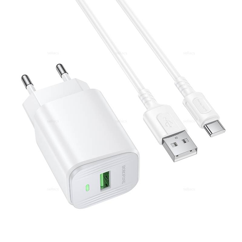 Borofone BAS82A Star QC3.0 зарядное устройство набор (Type-C) (white)