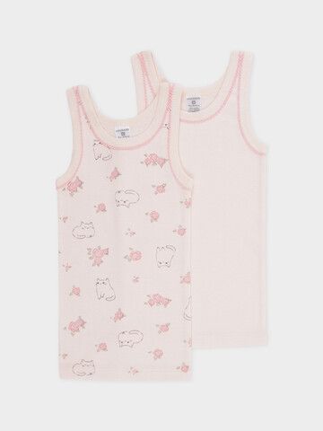 набор майка  для девочки  К 1181-2уп/светлый жемчуг,котики в цветах