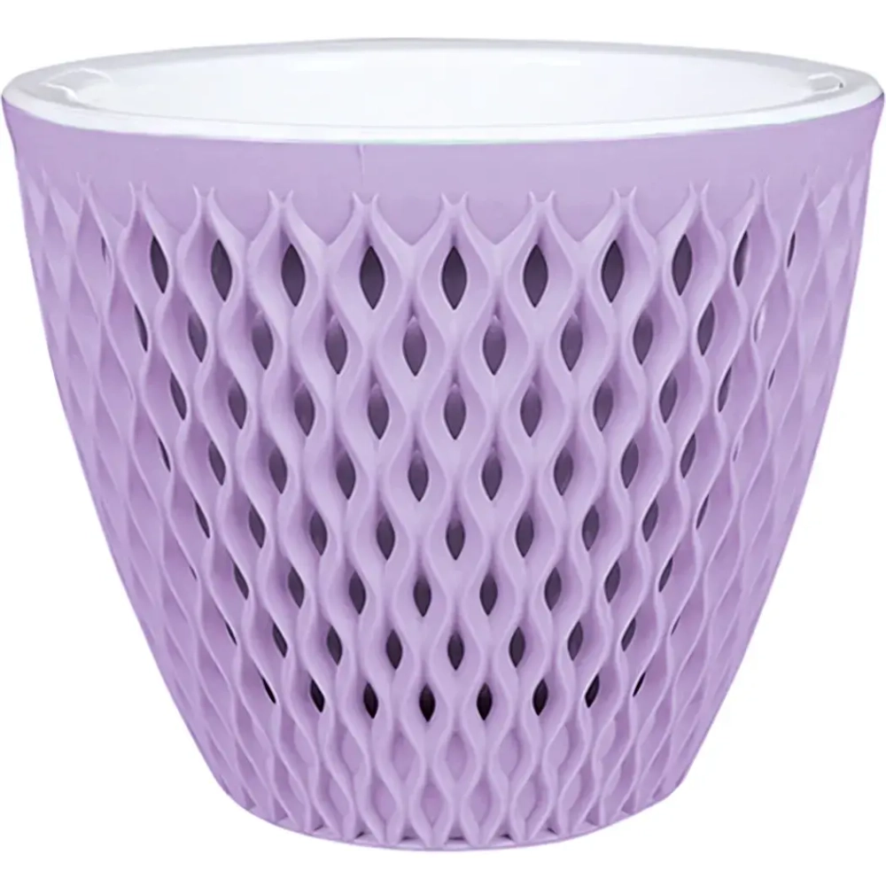 Кашпо для цветов пластиковое 3л d-17,1см «Версаль» Лавандовый сорбет