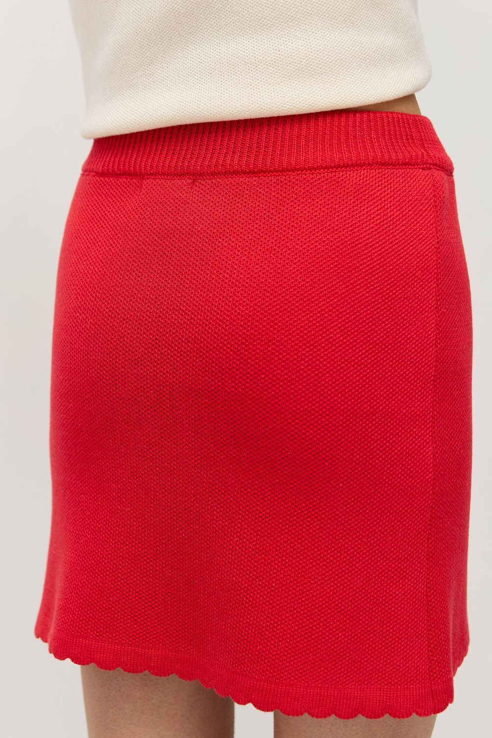 Юбка мини с фигурным краем