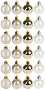 Набор шаров 24шт 4см жемчужный+шампанское SYQA-012251