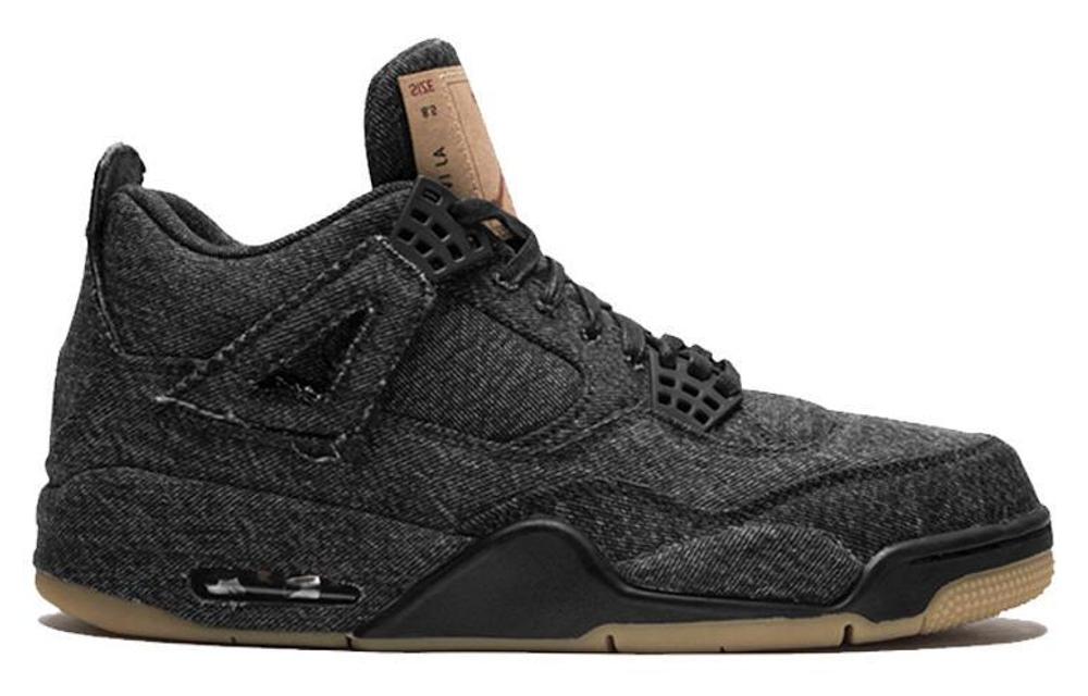 Кроссовки Levis X Jordan Air Jordan 4 Levis Black (Levis Tag)