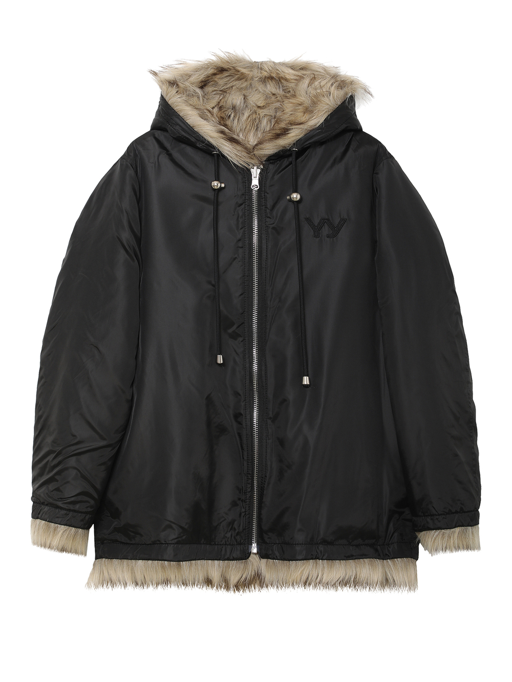 Куртка Меховая С Капюшоном Reversible Faux Fur Hood Jacket