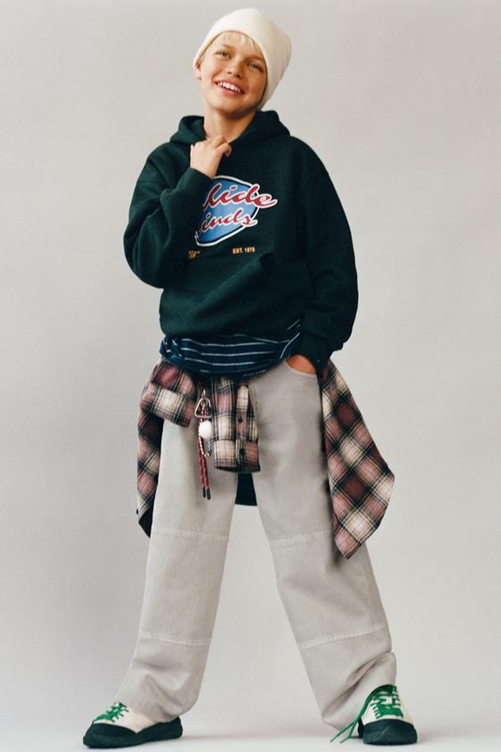 ZARA ХУДИ С ПРИНТОМ, БУТЫЛОЧНО-ЗЕЛЕНЫЙ