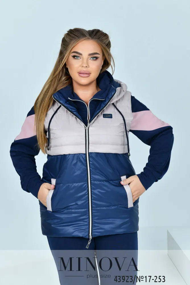 Жилет 17-253-синий-пудра Minova