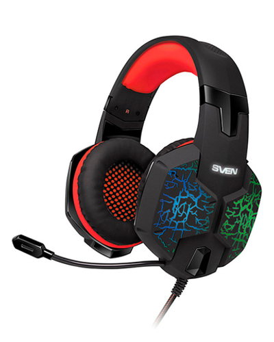 SVEN AP-U988MV Игровые стереонаушники с микрофоном черный-красный