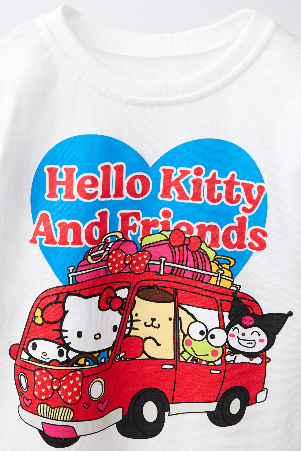 ZARA ФУТБОЛКА VAN HELLO KITTY AND FRIENDS © SANRIO, БЕЛЫЙ