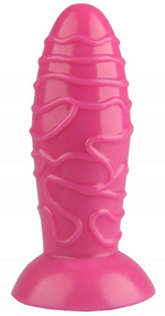 Розовая анальная втулка с венками - 17,5 см. (Цвет: розовый)