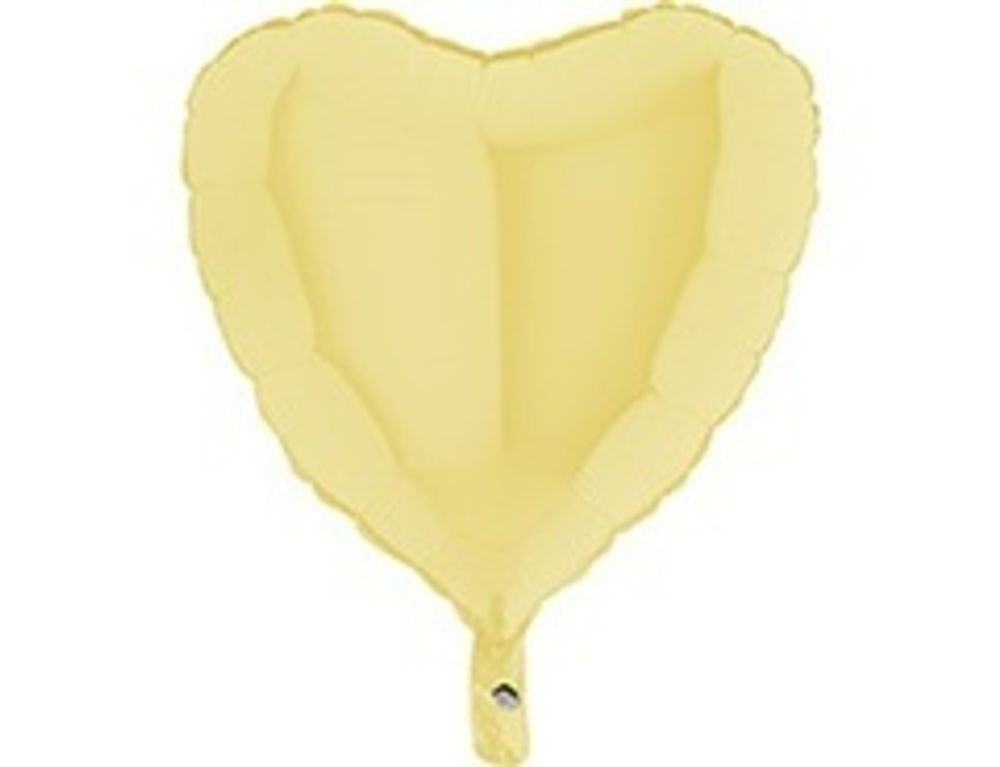 Г Б/РИС СЕРДЦЕ 18&quot; Пастель Matte Yellow