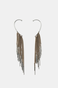 ZARA СЕРЬГИ-КАФФЫ С КАСКАДОМ ЦЕПОЧЕК, ЗОЛОТОЙ\СЕРЕБРЯНЫЙ