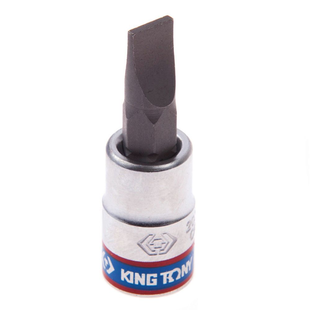 KING TONY (203204) Насадка (бита) торцевая 1/4&quot;, L = 37 мм, Slotted SL4.0