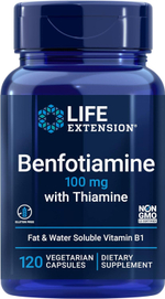 Life extension Benfotiamine 100mg with thiamine 120vegcaps.