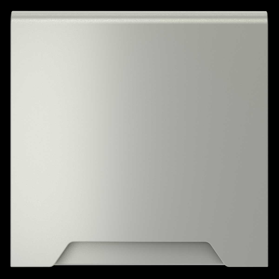 Накладка для розетки с заземлением защитными шторками и крышкой S70 (сталь) Voltum VLS000805