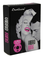 Эрекционное кольцо с виброэлементом и пупырышками (Цвет: фиолетовый)