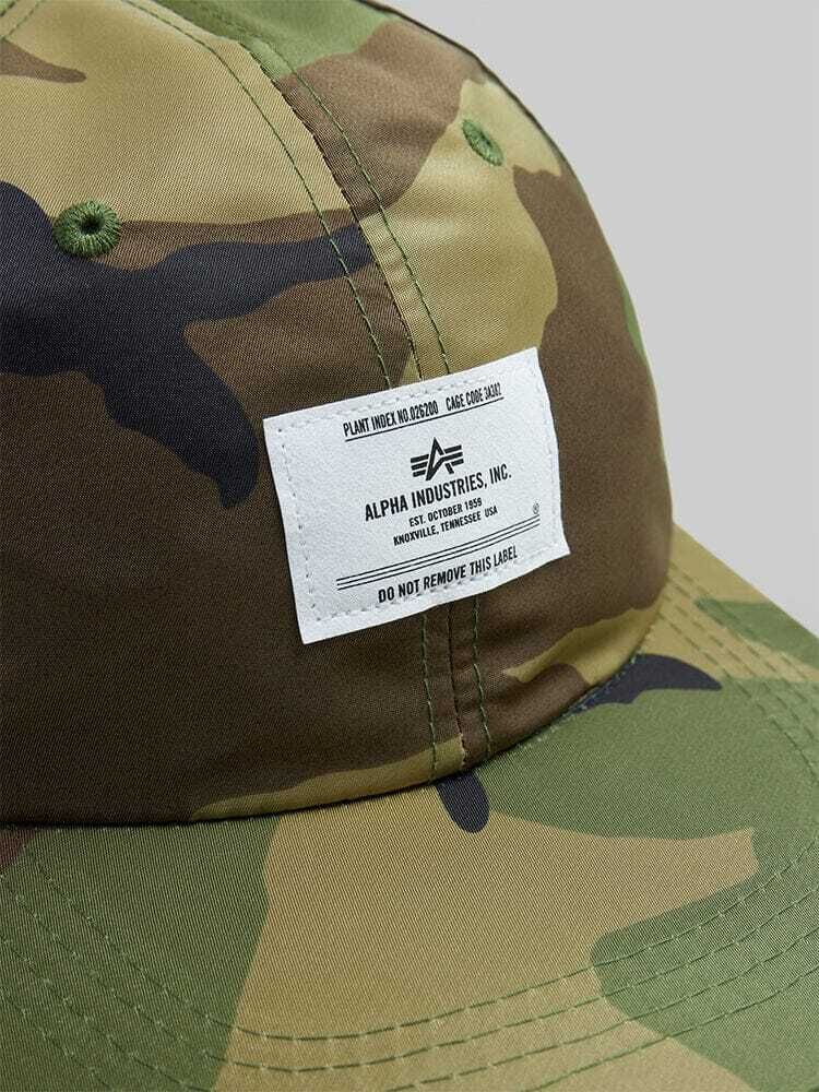 Бейсболка Alpha Industries Nylon Woodland Camo