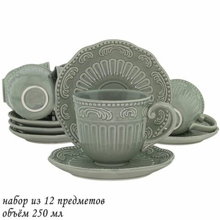 Lenardi 110443 Чайный набор 12пр. 250 мл БАВАРИЯ в под.уп.(х4)Керамика